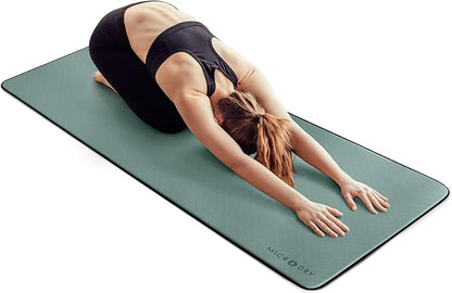 MICRODRY Deluxe Fitness Exercise Yoga Mat for Home & Gym, Extra Thick for High Impact Training