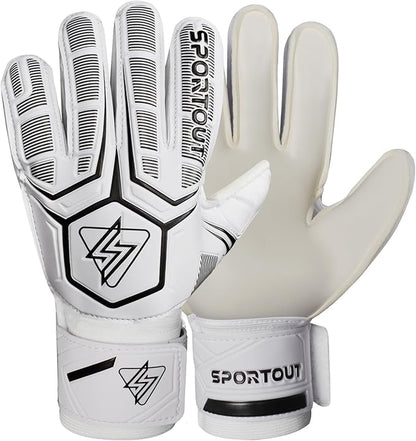 Sportout Goalie Gloves, Goalkeeper Gloves with Finger Protection, Breathable Soccer Goalie Gloves