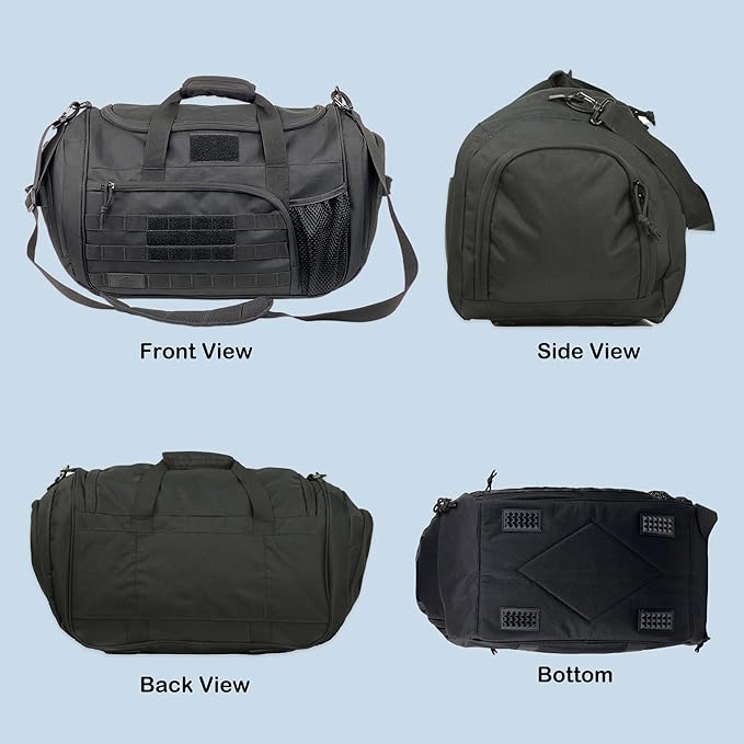 APRlLBAY 43L Large Capacity Military Duffel Bag - Tactical Gym Bag/Weekender for Men & Women (Jet
