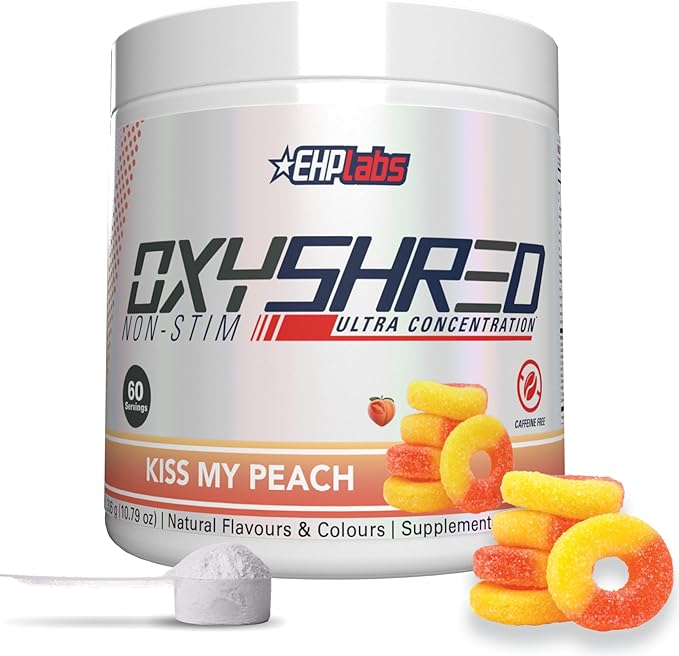 EHP Labs OxyShred Non Stimulant Pre Workout Powder - Stim Free Pre Workout, Caffeine Free