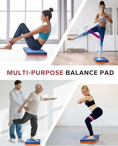 HAPBEAR Exercise Balance Pad - 15"x12" Non-Slip Textured Bottom Stability Training Mat - 2.25"