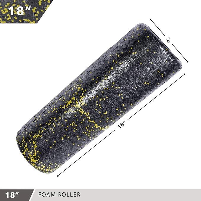 High-Density Round Foam Rollers - 4 Size and 8 Color Options - Massage Rollers for Stretching, Deep