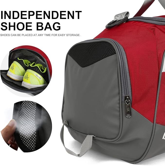 Sports Gym Bag，INOXTO Travel Duffel Bag with Dry Wet Pocket And Shoe CompartmentFor Women and