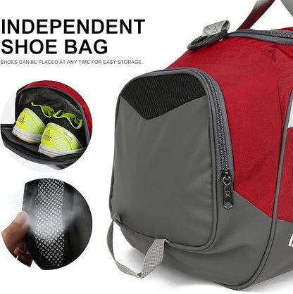 Sports Gym Bag，INOXTO Travel Duffel Bag with Dry Wet Pocket And Shoe CompartmentFor Women and