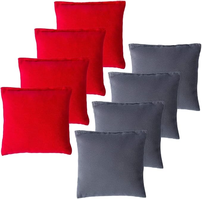 Set of 8 Regulation Cornhole Bags Double Sided, Weather Resistant Bean Bags for Cornhole Toss Game