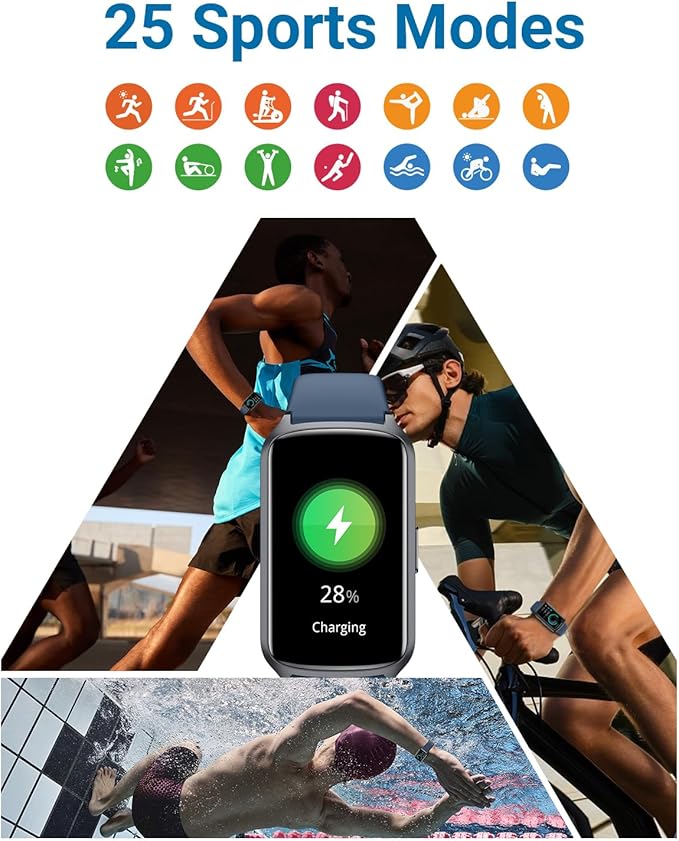 Health Fitness Tracker with 24/7 Heart Rate, Blood Oxygen, Blood Pressure, Sleep Tracker, 5ATM