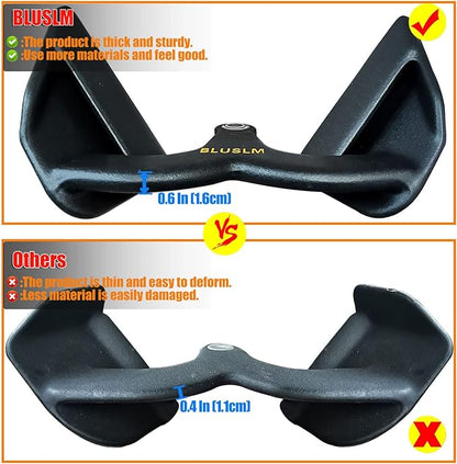 LAT Pull Down Bar for Cable Machine, LAT Pulldown Attachments T Bar V Bar Cable Attachment, Back