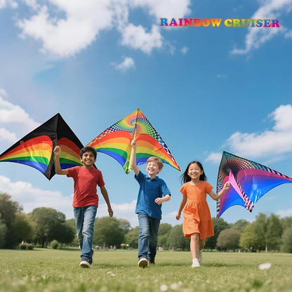 ORGCLDKT-Rainbow Cruiser Delta Kite, Kites for Kids Ages 8-12,4-8,Boys,Girls,Kites for