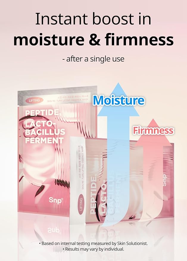 SNP Skin Return Lifting Essence Sheet Mask | Hydrating and Firming for All Skin Types | Vegan Sheet