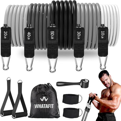 WHATAFIT Resistance Bands, Exercise Bands，Resistance Bands for Working Out, Work Out Bands with