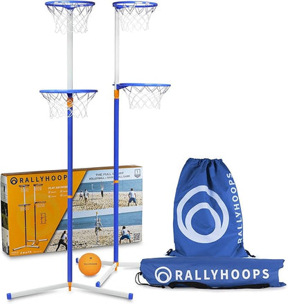 7 FT - World’s First Sports Game to Mash Volleyball & Basketball - Setup in Seconds - Quick & Easy