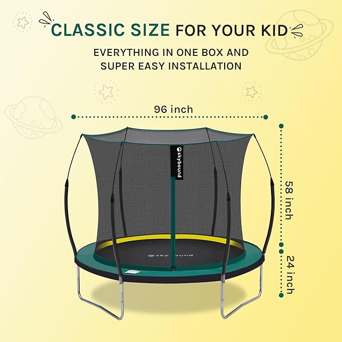 SkyBound 14 FT 12 FT 10FT 8FT 6FT Springless Trampoline for Kids and Adults - Recreational