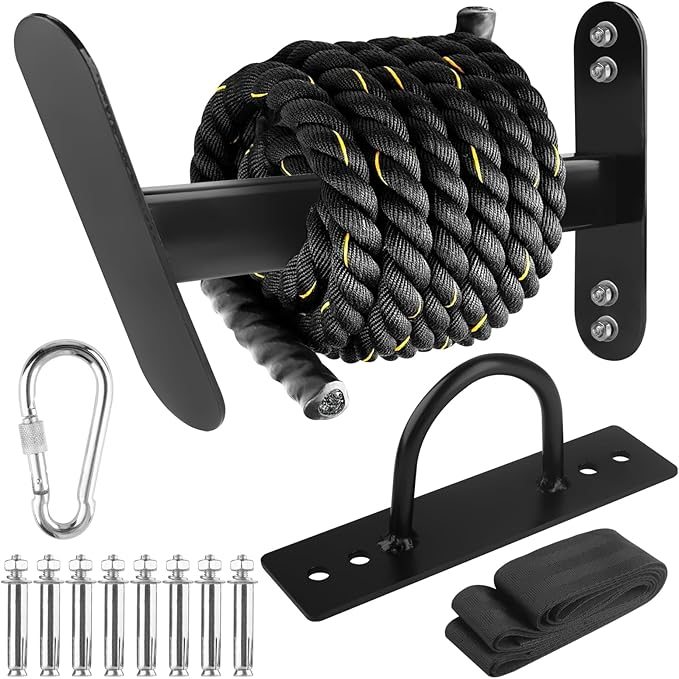 Battle Rope Hanger Anchor Strap Kit Battle Rope Storage Rack Battle Rope Fastening Hook Wall Mount