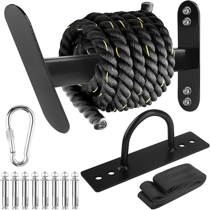 Battle Rope Hanger Anchor Strap Kit Battle Rope Storage Rack Battle Rope Fastening Hook Wall Mount