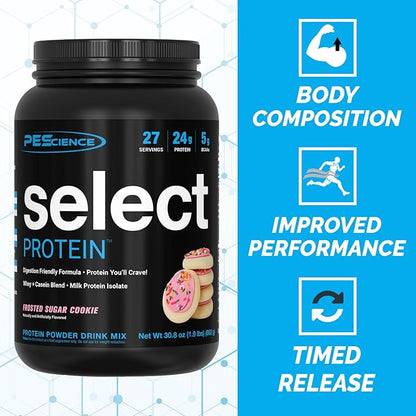 PEScience Select Protein Powder, Whey and Casein Blend, Clean Protein Powder for Women and Men, Low