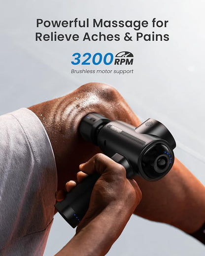 RENPHO Massage Gun Deep Tissue with Charging Stand, Heat and Cold Head, Percussion Body Muscle