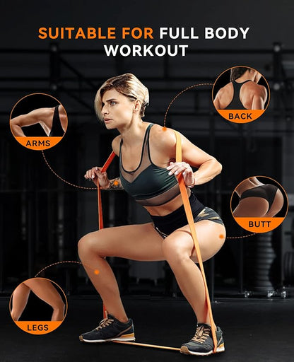 SUNPOW Pull Up Assistance Bands - Set of 5 Resistance Heavy Duty Workout Exercise Stretch Fitness