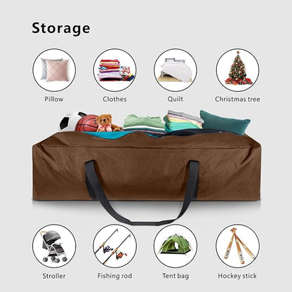 TOPDesign 46 Inch Extra Large Zippered Duffel Bag for Travel Camping Sports Equipment Storage