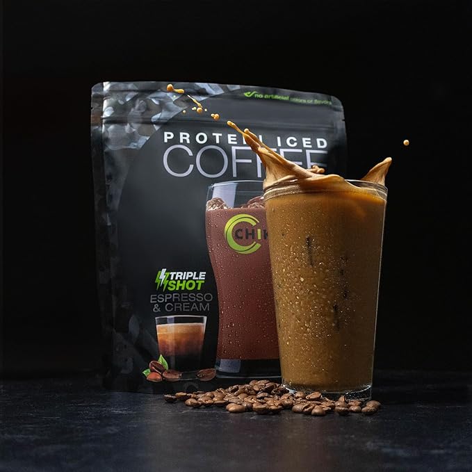 CHIKE Triple Shot Espresso & Cream Protein Iced Coffee, 20 G Protein, 3 Shots Espresso, 1 G Sugar