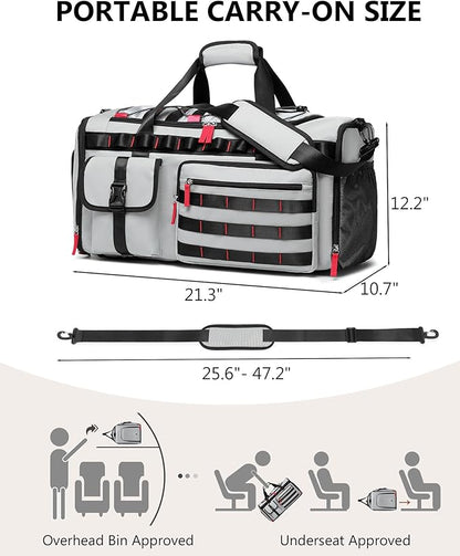 MCBD Gym Bags for Men & Women, 45L Travel Duffle Sports Backpack with Shoes & Laptop Compartment