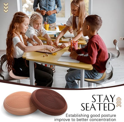 Libima 4 Pcs Wiggle Seat Inflated Wobble Cushion for Sensory Kid 13 Inches Balance Disc Flexible