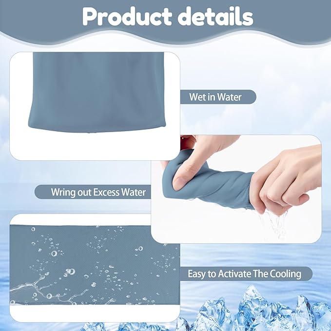 Honoson Cooling Towel Bulk - Neck & Face Cool Chilly Towels Microfiber Breathable Sport Sweat Rag