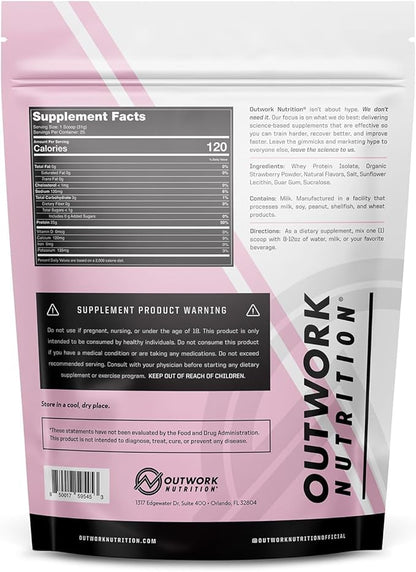 Outwork Nutrition Whey Isolate Protein Powder - Accelerates Muscle Building & Recovery - Low