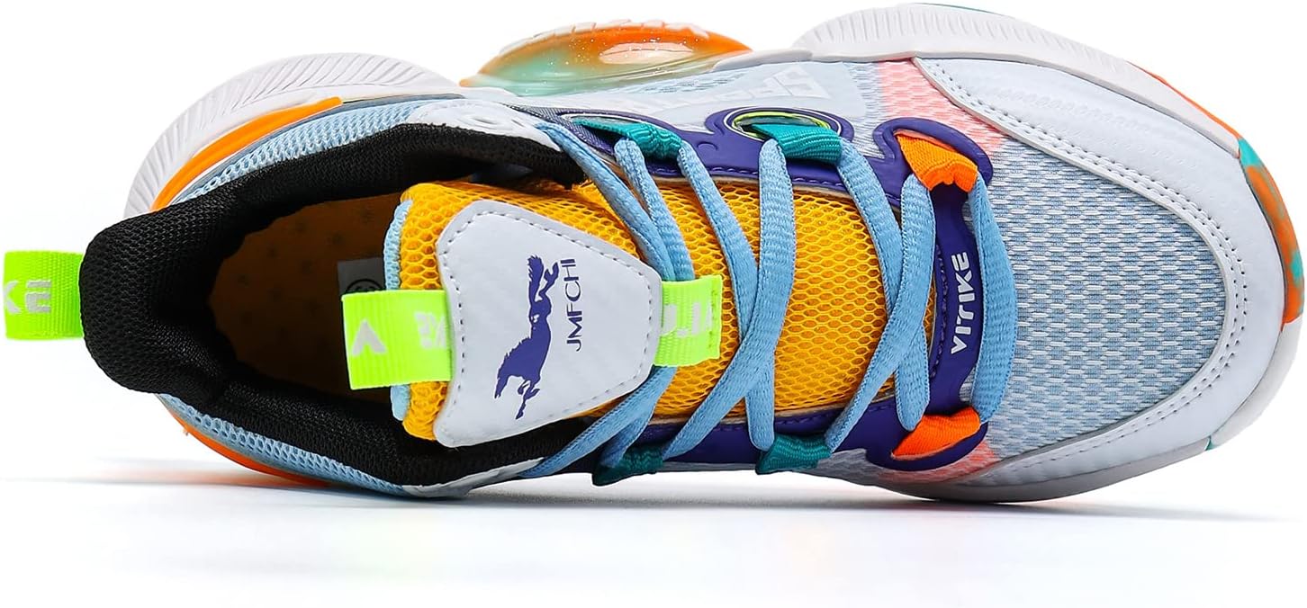 JMFCHI Kids Basketball Shoes High-top Sports Shoes Sneakers Durable Lace-up Non-Slip Running Shoes