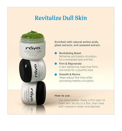 Raya Chlorophyll Masque (607) | Tightening Facial Treatment Mask for All Skin | Reduces Fine Lines