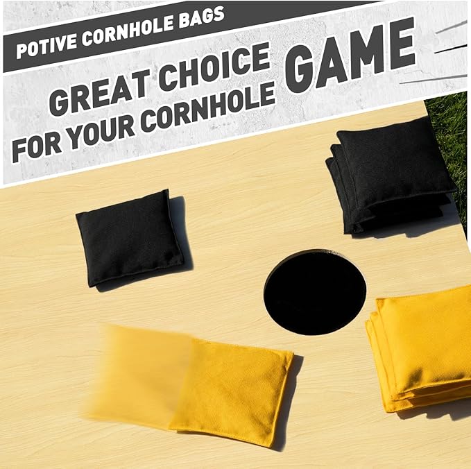 Cornhole Bags Set of 8 Regulation Corn Hole Bean Bags for Cornhole Game, Professional Weather