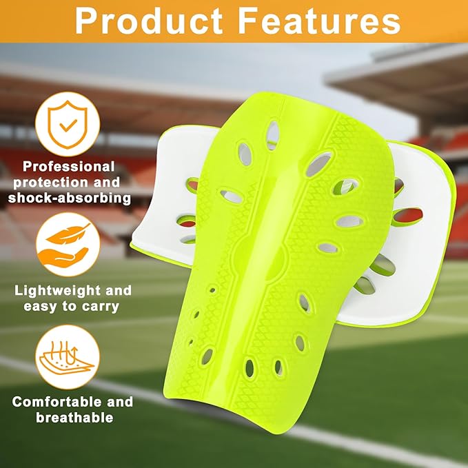 2 Pairs Shin Guards Soccer for Kids,Shin Pads Extra Lightweight Breathable Slide in Shin Guard for