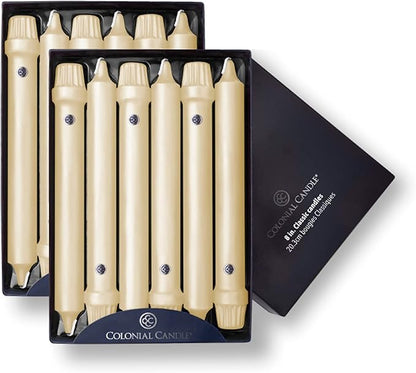 Colonial Candle Unscented Taper Candle, Classic Collection, Limoncello, 8 in, Pack of 12 - Up to 6