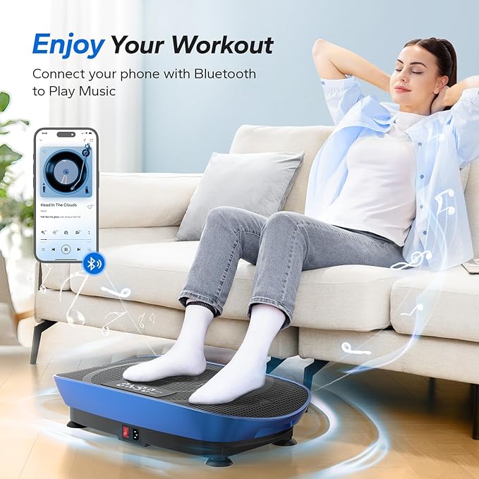 MERACH Vibration Plate Exercise Machine, Whole Body Workout Equipment for Women, Bluetooth and