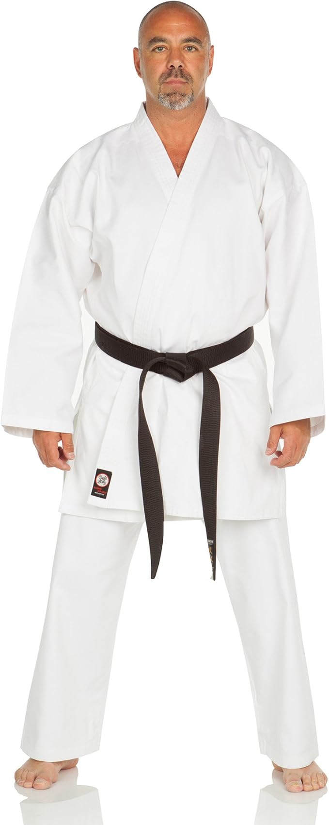 Ronin Medium Weight Karate GI Middleweight Martial Arts Karate Uniform - 9.5 oz Cotton, White Belt
