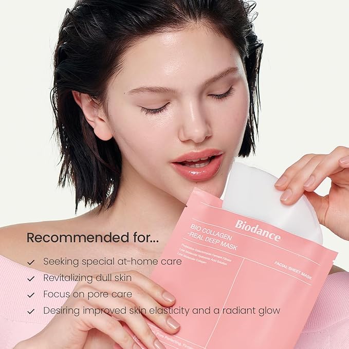 BIODANCE Bio-Collagen Real Deep Mask, Hydrating Overnight Hydrogel Mask, Pore Minimizing, Plumping