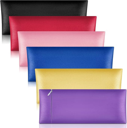Tudomro 6 Pieces Satin Eye Pillow Case Washable Yoga Eye Pillow Cover Light Weight Removable Cover
