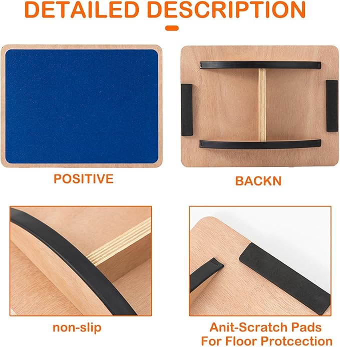 Balance Board Professional Wobble Board for Adults Anti-Slip 350LBS Balance Boards for Physical