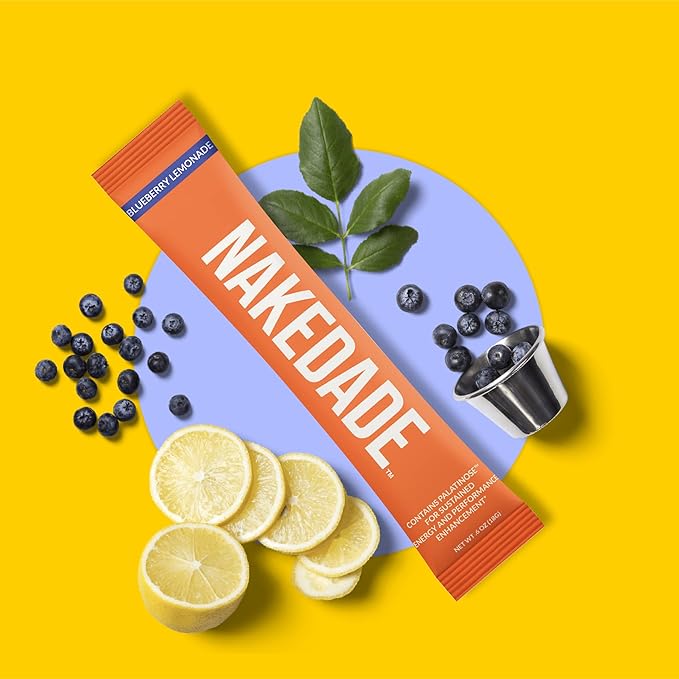 Nakedade Blueberry Lemonade ??Performance Enhancing Sports Drink Powder - Electrolyte Powder ??No
