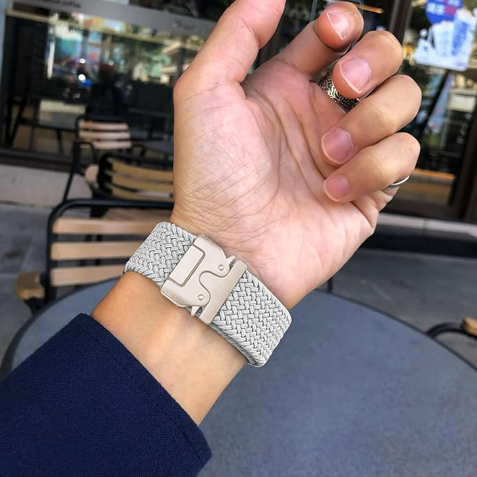Braided Bands Compatible with Garmin Vivoactive 6/5/3/Venu 2 Plus/Forerunner 165/55/645/245 Music