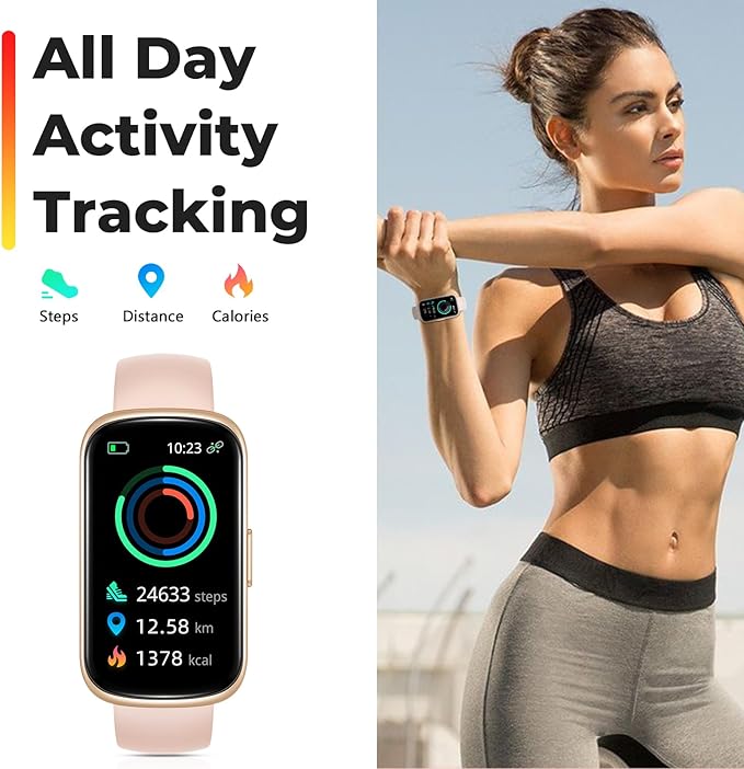 Fitness Tracker Smart Watch, 1.47" Full Touch Health Tracker with 24/7 Heart Rate & Blood Oxygen