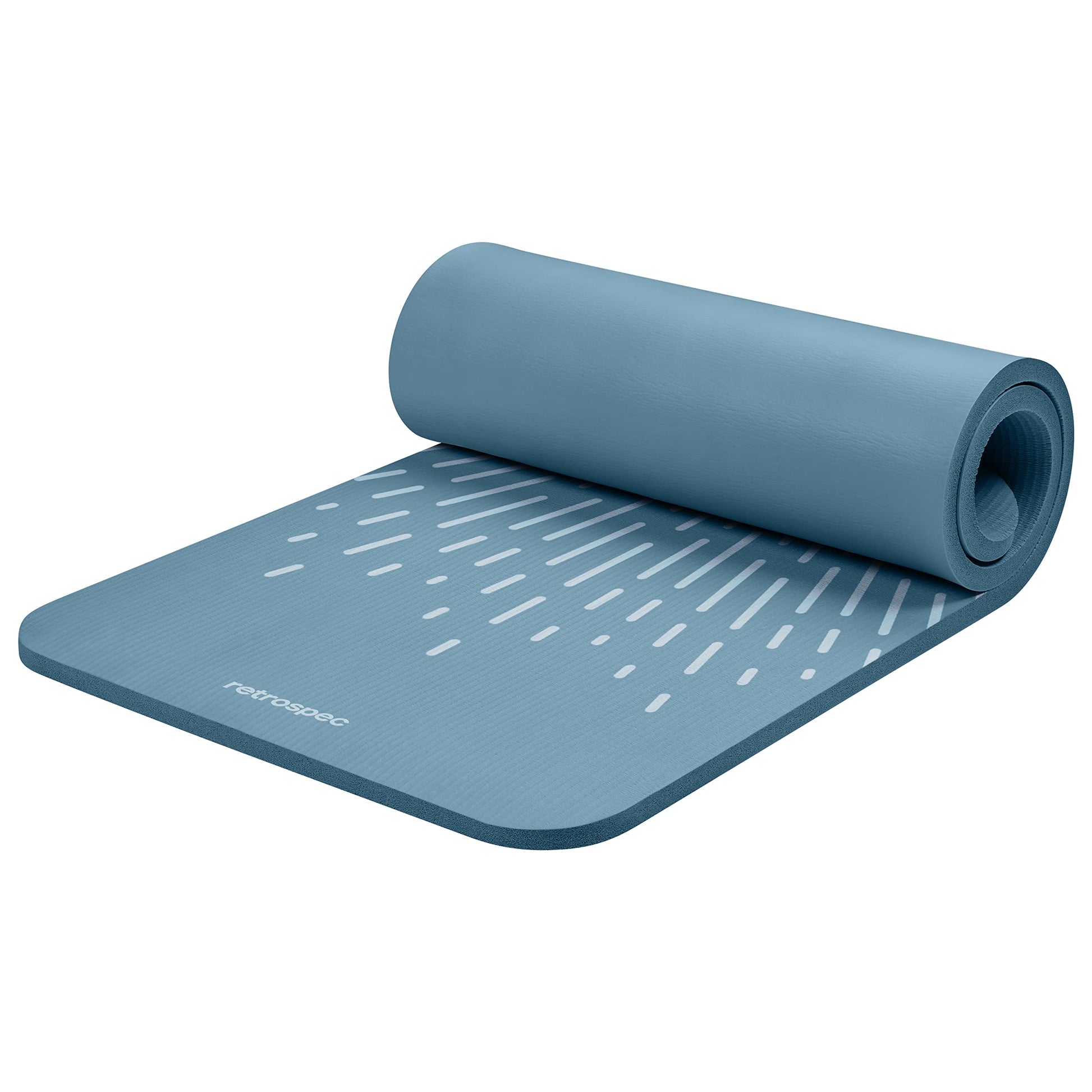 Retrospec Solana Yoga Mat 1" Thick w/Nylon Strap for Men & Women - Non Slip Exercise Mat for Home