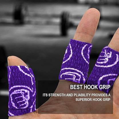WOD Nation Flexible Hook-Grip Athletic Tape – Easy-Tear, Sweat-Proof Thumb & Finger Strips for