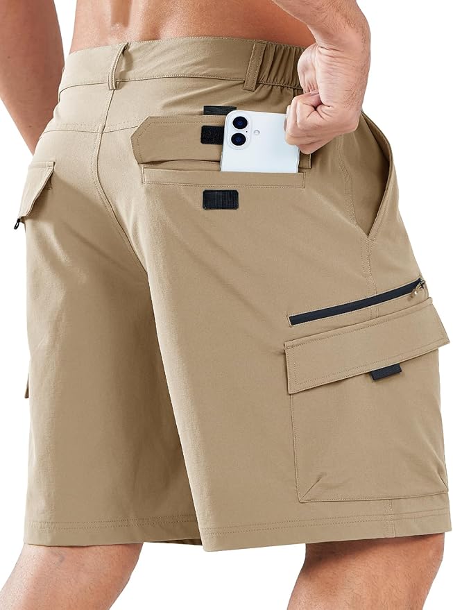 NORTHYARD Men's Cargo Hiking Shorts 9" Lightweight Outdoor Tactical Work Camping Sport Golf Casual