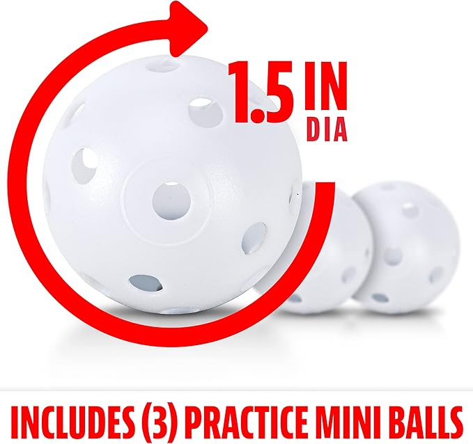 Franklin Sports MLB Baseball Training Bat + Balls - Thin Stick Training Equipment for Hitting