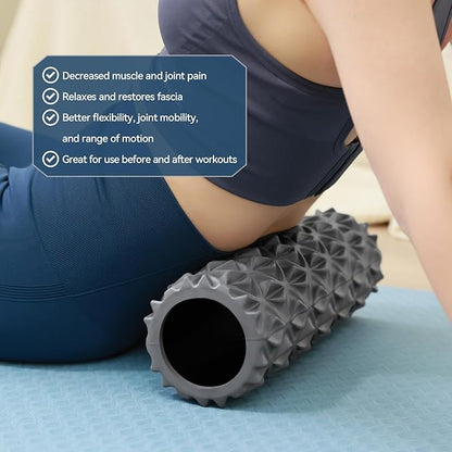 Foam Roller - 15 inch Deep Tissue Massager for Muscle Massage, Myofascial Trigger Point Release