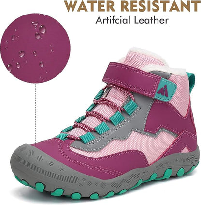 Mishansha Kids Hiking Boots Toddler Girls Boys Hiking Shoes Water-Resistant Anti-Collision Non-Slip