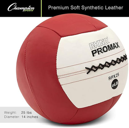 Champion Sports RPX16 Rhino Promax Slam Balls, 16 lb, Soft Shell with Non-Slip Grip, Medicine Wall
