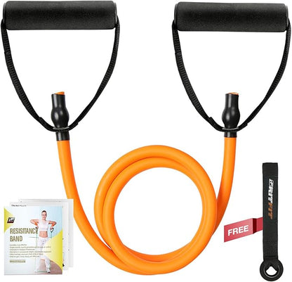 RitFit Single Resistance Exercise Band with Comfortable Handles - Ideal for Physical Therapy