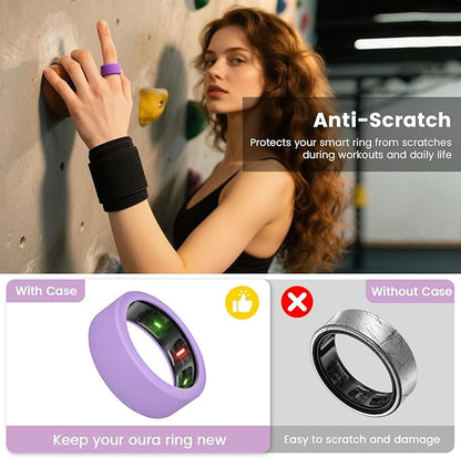 Ultra-Thin Covers Compatible with Oura Ring Gen 4/Oura Gen 3 Cover, Anti-Scratch Elastic Silicone