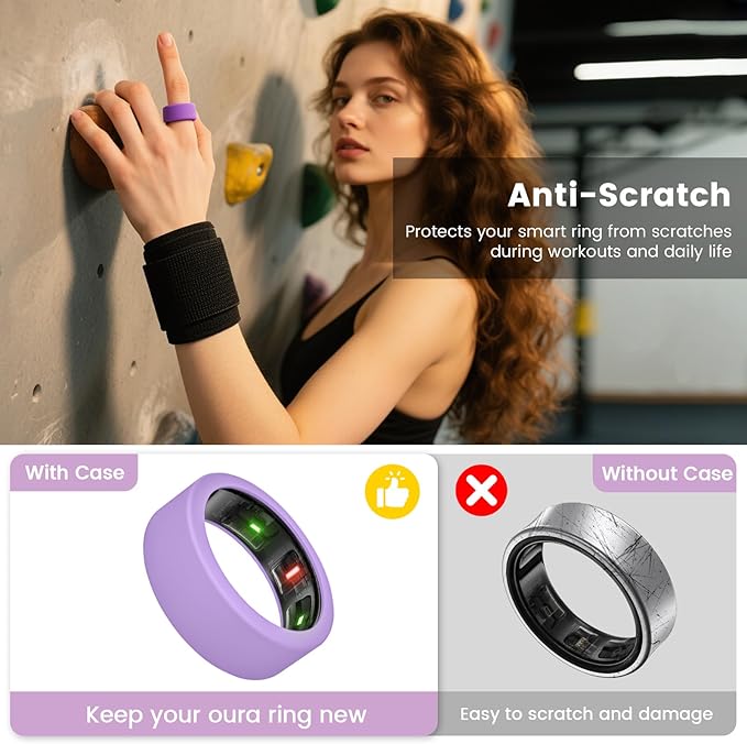 Ultra-Thin Covers Compatible with Oura Ring Gen 4/Oura Gen 3 Cover, Anti-Scratch Elastic Silicone